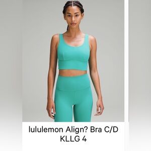 Lululemon Athletica Kelly Green Align Sports Bra C/D
